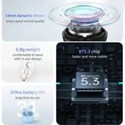 for Nokia 8.3 5G Wireless Earbuds Bluetooth 5.3 Headphones with Charging Case,Wireless Earphones with Noise Cancelling Mic,IPX4 Waterproof Earphones,Touch Control - Black