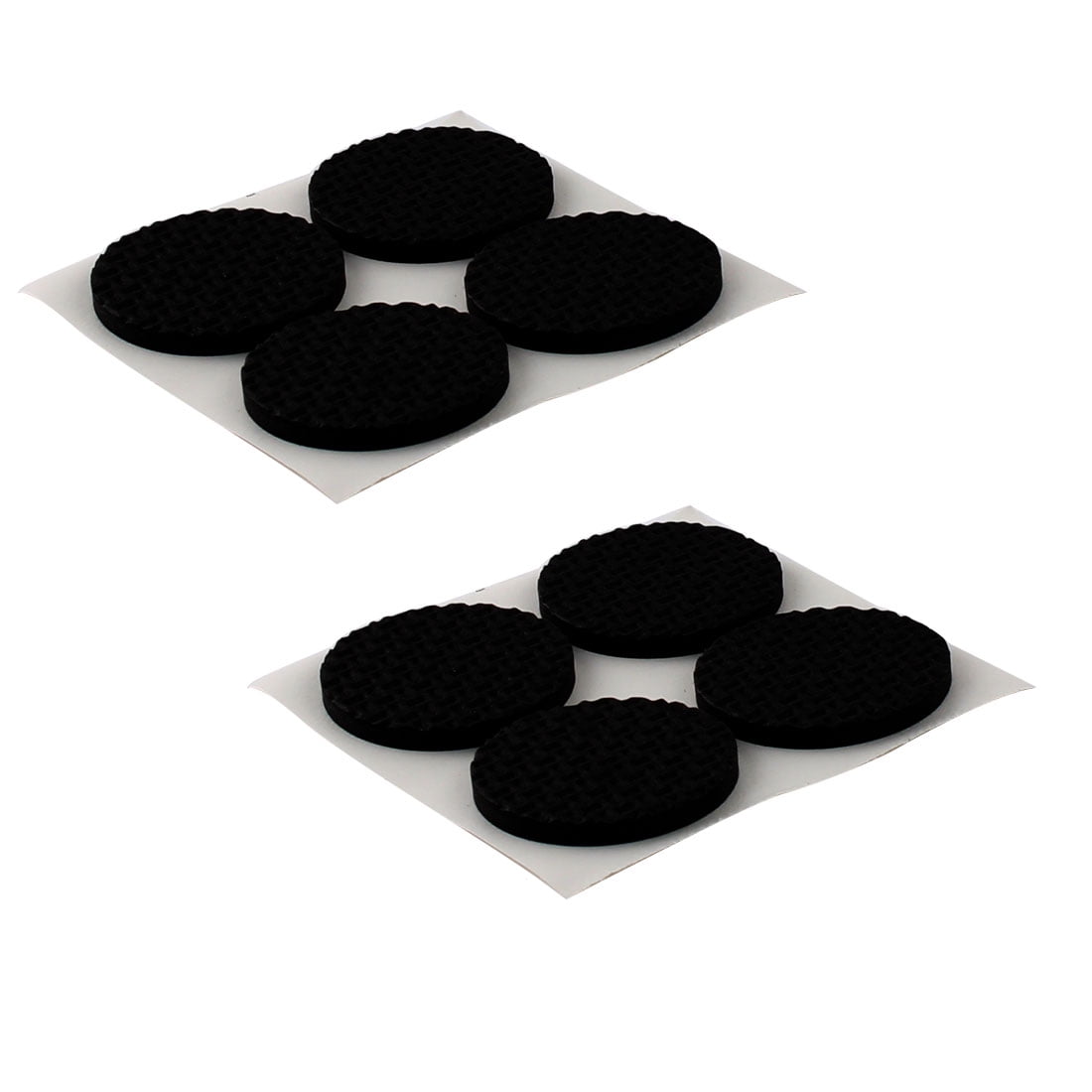 Office Round EVA Anti Slip Self Adhesive Furniture Foot Pads Black 38mm