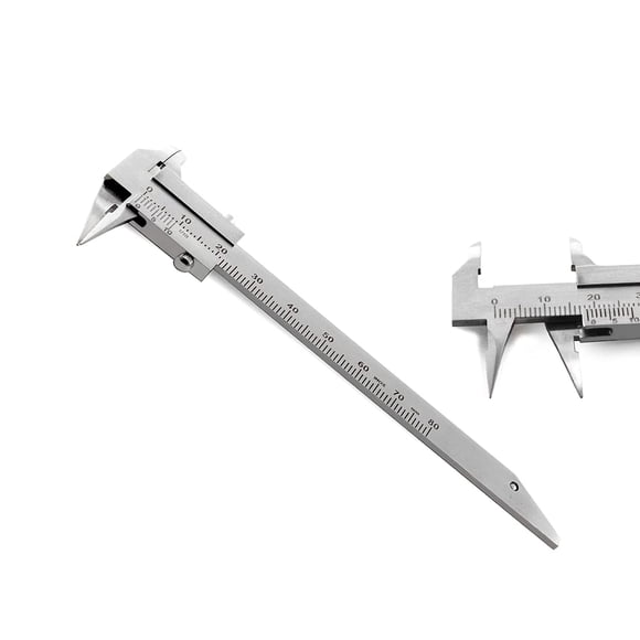 MEDSPO Jauge Orthodontique Dentaire Professionnelle Hauteur de Support Mobile Réglable Positionnement Instruments de Mesure de Laboratoire Dentiste (Barren Duck Caliper - Double Tête)