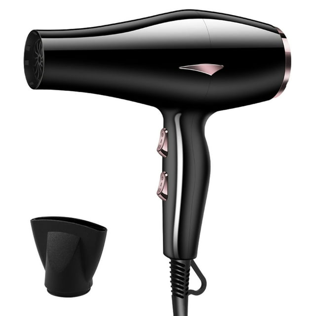 SDNall Travel Hair Dryer with Diffuser and Nozzle, Compact for Normal to Curly Hair, Features Adjustable Speed, Heat Control, and Portable Design