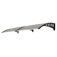 thumbnail image 3 of Tcbosik 80" x 38" Window Awning, Front Door Canopy Polycarbonate Cover, Sunlight & Rain Protection Hollow Sheet, Brown & Black Bracket, 3 of 8