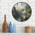 thumbnail image 6 of Acrylic Circular Clock 9.5x9.5 Inch Circular Clock Decorative Clock Creative Clock Dual-Purpose Clock Wall Clock Clock Decorate Your Space Mountain Scenery, 6 of 9