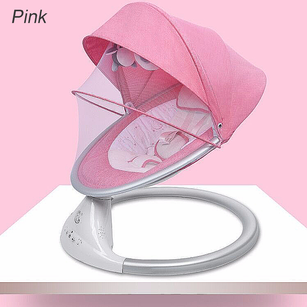 US Fast Shipment, Multicolour Electric Baby Swing Cradle Portable Baby Automatic Swing /& Bouncers,Baby Bouncer Seat Rocking Chair for Sitting up with 8 Soothing Music
