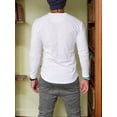 thumbnail image 4 of SANOPY Mens Henley Shirts Long Sleeve Fashion Tee Shirts Slim Fit 4 Buttons T-Shirts Casual Basic Pullover Top, 4 of 4