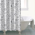 thumbnail image 4 of White Sun Moon Cloud Planet Star Pattern Shower Curtain 84"x72" ,Bathroom Decorative Shower Curtains Set with 12 Hooks,Modern Waterproof Washable Shower Curtain, 4 of 6
