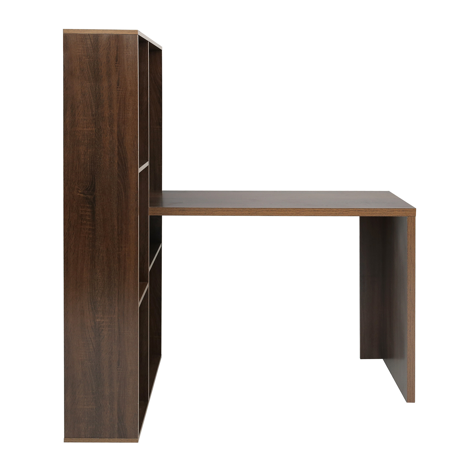 Kepooman Computer Desk with Bookshelf, 47 Inches Home Office Desk with Upper Storage Shelves for Study Writing/Workstation, Brown Kepooman Computer Desk with Bookshelf, 47 Inches Home Office Desk with Upper Storage Shelves for Study Writing/Workstation, Brown