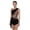 Dusty Pink, variant on Women's Rhinestone Color Block Lyrical Ballet Leotard Dress Ruched Skirt Jumpsuit for Gymnastics Latin Dance Orange S