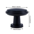 thumbnail image 3 of LC LICTOP 6Pcs Cabinet Pull Knobs Single-Hole Hardware Wardrobe Knobs with Mounting Screws Black, 3 of 6