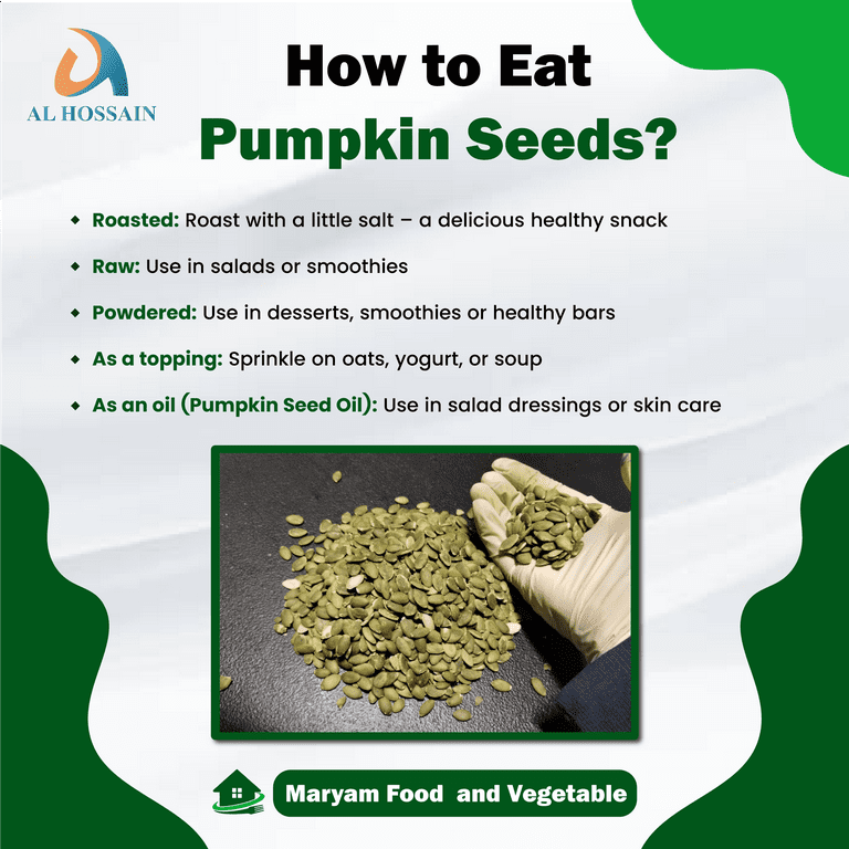 Al Hossain Indian Natural Whole Pumpkin Seeds – Bulk 11 LB/ 5kg (176 oz) Allergy-Free. Healthy, Protein-Packed Superfood Snack.