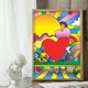 thumbnail image 5 of Cuadros Decorativos DIY 5D colorido corazón diamante imagen resina completo redondo taladro Rhinestone pintura Tmvgtek embutido en tela, 5 of 9