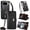 Black, variant on Compatible with Google Pixel 10 /10 Pro Wallet Case/Card Holder,RFID Blocking PU Leather Magnetic Clasp Case Flip Stand Cover Wrist Strap Zipper Coin Slot Embossed Flower Shockproof Case,Black