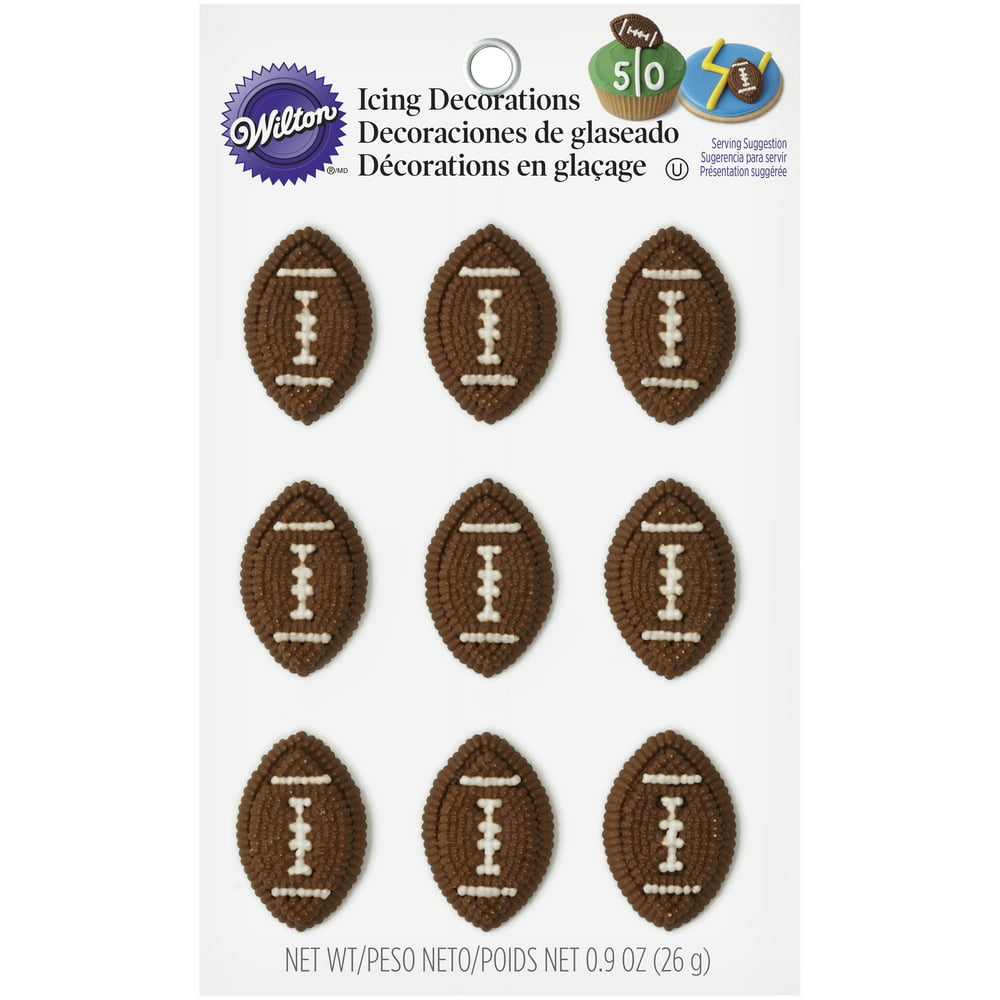 Wilton Football Icing Decorations