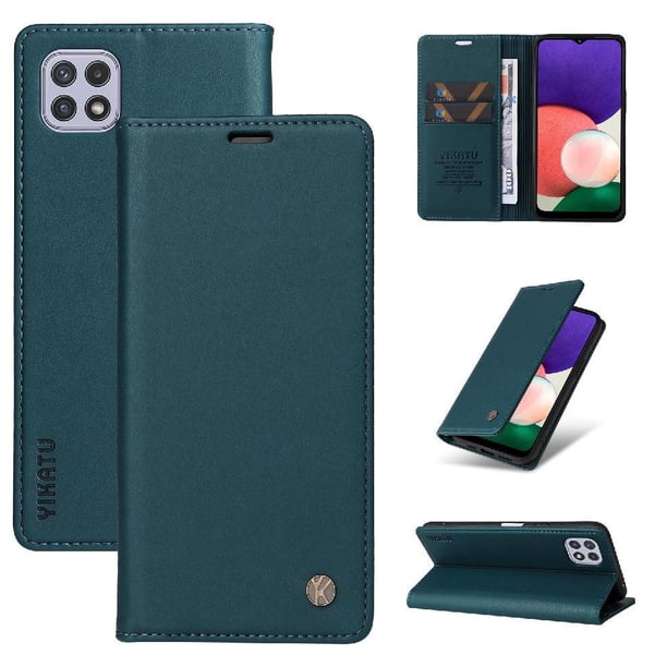 Funda para Samsung Galaxy A22 5G Estuche de Cuero PU Tipo Cartera con Ranuras para Tarjetas y Cierre Magnético