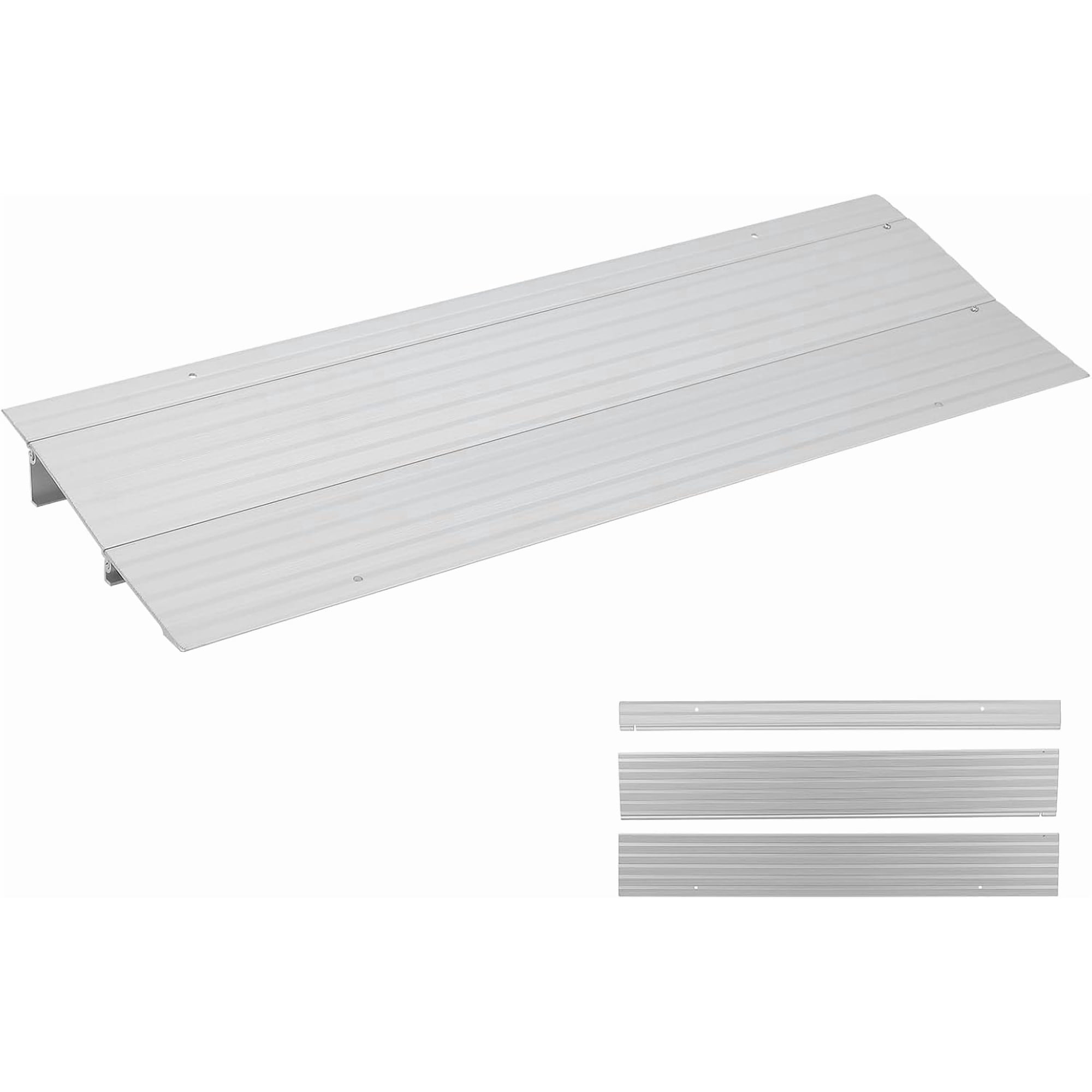 2in Aluminum Threshold Ramp for Doorways 700 lb Capacity Entry Ramp with Anti-Slip Surface for Wheelchairs Scooters and Walkers
