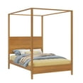 thumbnail image 3 of Haven Canopy Bed with Square Post and Wood Headboard (Full), Pecan, 3 of 9