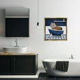 thumbnail image 3 of Stupell Industries Tiger in Blue Bathroom Bath & Laundry Painting Gold Floater Framed Canvas Art Print Wall Art, 25 x 25, 3 of 10