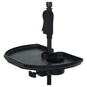 Angle View: Gator Frameworks Microphone Stand Accessory Tray with Drink Holder and Guitar Pick Tab; Extra Large 14" x 9" (GFW-MICACCTRAYXL)