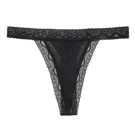 

High Waisted Underwear for Women Under Lace Solid Briefs Knickers 1 Piece Hipster Panties for Women Black M