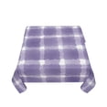 thumbnail image 4 of YFYANG Square Polyester Table Cloth, 54" x 54" Reusable Table Cover Kitchen Dining Room Purple Abstract Watercolor Plaid Decorative Tablecloths for Tables of 2-4 People, 4 of 8