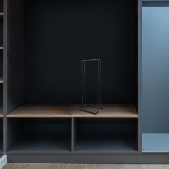 Milisten Modern Black Hanger Organizer Stand for Bedroom and Laundry Room, Clothes Rack Storage Solution