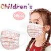 WFJCJPAF Lovely Print Children's Mask Disposable Face Masks Industrial 3 Ply Ear Loop 50PC