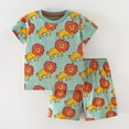 thumbnail image 2 of Jamsmile Toddler Boys Outfits Sets Summer Cartoon Animals Short Sleeve Tshirts And Shorts Casual Sportswear Little Boys Two Piece Sets, 5-6 Years, 2 of 6