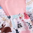 thumbnail image 4 of Easter Day-Toddler Baby Girls Clothes Set Ruffle Short Sleeve T-Shirt Tops+ Floral Overall Skirt, 4 of 4