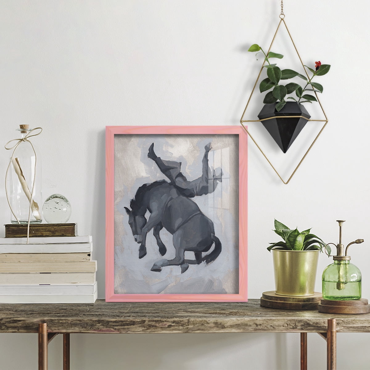 Getting Pitched II - Framed Print w/glass - Sunset Pink