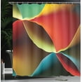thumbnail image 4 of Ambesonne Abstract Shower Curtain, Graphic Colored, 69"Wx84"L, Orange White, 4 of 5