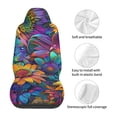 thumbnail image 5 of Honeii Psychedelic Sunflowers Print Car Seat Covers 2 Pieces, Full Set Universal Seat Covers for Cars, Waterproof Auto Seat Protectors, 5 of 7