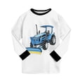 thumbnail image 6 of Xudanell Toddler Boys Pajamas Monster Truck Cotton Kids Dinosaur 2 Piece Planets Pjs Sleepwear Clothes Sets Sky Blue,Size 5-6 Years, 6 of 9