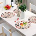thumbnail image 6 of Round Braided Placemats Set of 4,Heart Tree Washable Dining Table Durable PVC 15 Inch Non-Slip Heat Resistant Place Mats for Table Decor Home Decor, 6 of 7