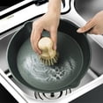 thumbnail image 4 of 2 Pack Bamboo Dish Brush, Nylon Fiber, Ergonomic Bamboo Dish Scrubber with Handle, Wooden Dish Brush Bamboo Scrub Brush for Kitchen, Dishes, Pots, Pans, Nonstick, Cast Iron & Sink, Bamboo Scrubber, 4 of 9
