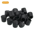 thumbnail image 3 of Uxcell 28Pcs Chair Leg Tips Caps, 1/2" Non-Slip Feet End Caps Cover, Arc Chair Leg Floor Protectors, Black, 3 of 7
