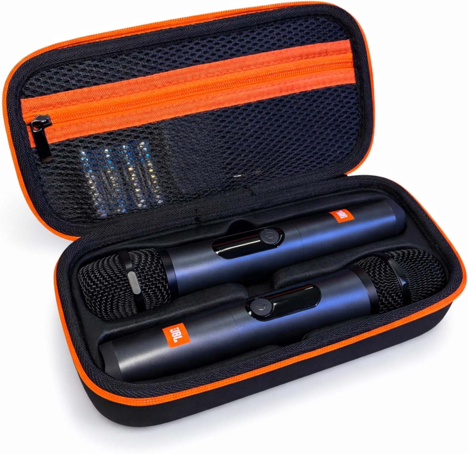 JBL Wireless Two Microphone System with Dual-Channel Receiver, Black Including Winguard Protective Travel Case