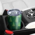 thumbnail image 5 of 20oz Tumblers Green Christmas Tree Pattern Stainless Steel Vacuum Insulated Double Wall Travel Tumbler Cups Mug with Lid and Straw,Cleaning Brush for Cold & Hot Drinks, 5 of 7