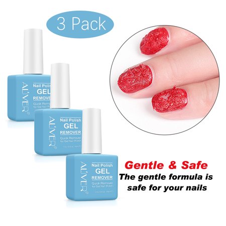 Aliver Gel Nail Polish Remover Professional Gel Polish Remover 1.5 oz