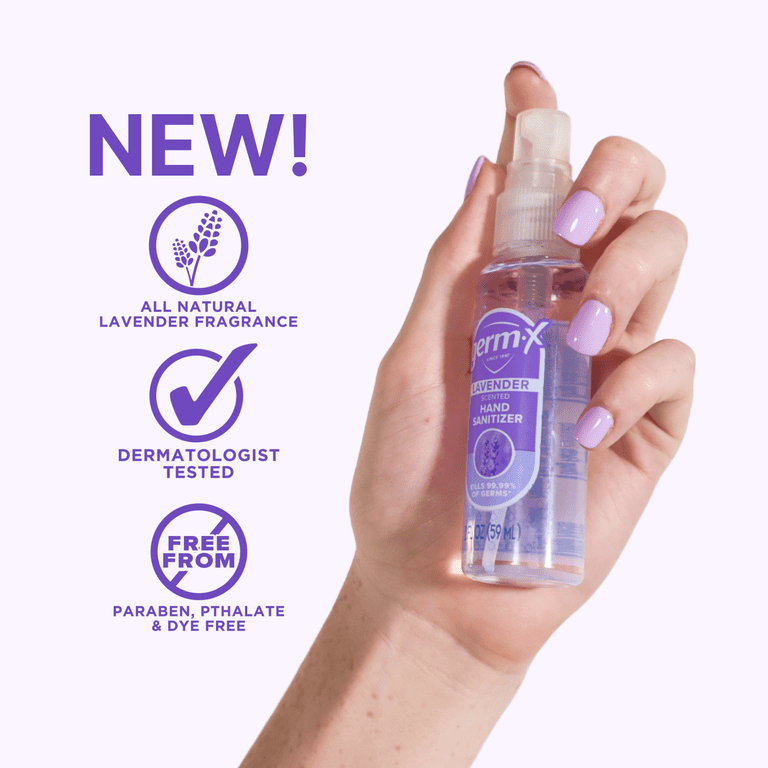 Germ X Hand Sanitizer Spray, Plant Based Alcohol, Hypoallergenic