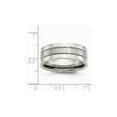 thumbnail image 2 of Mens Chisel 8mm Satin Stainless Steel Comfort Fit Wedding Band Ring for Men, 2 of 7