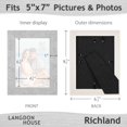 thumbnail image 2 of Langdon House 5x7 Ash Gray Picture Frames, Contemporary Style, 6 Pack, Richland Collection (US Company), 2 of 6