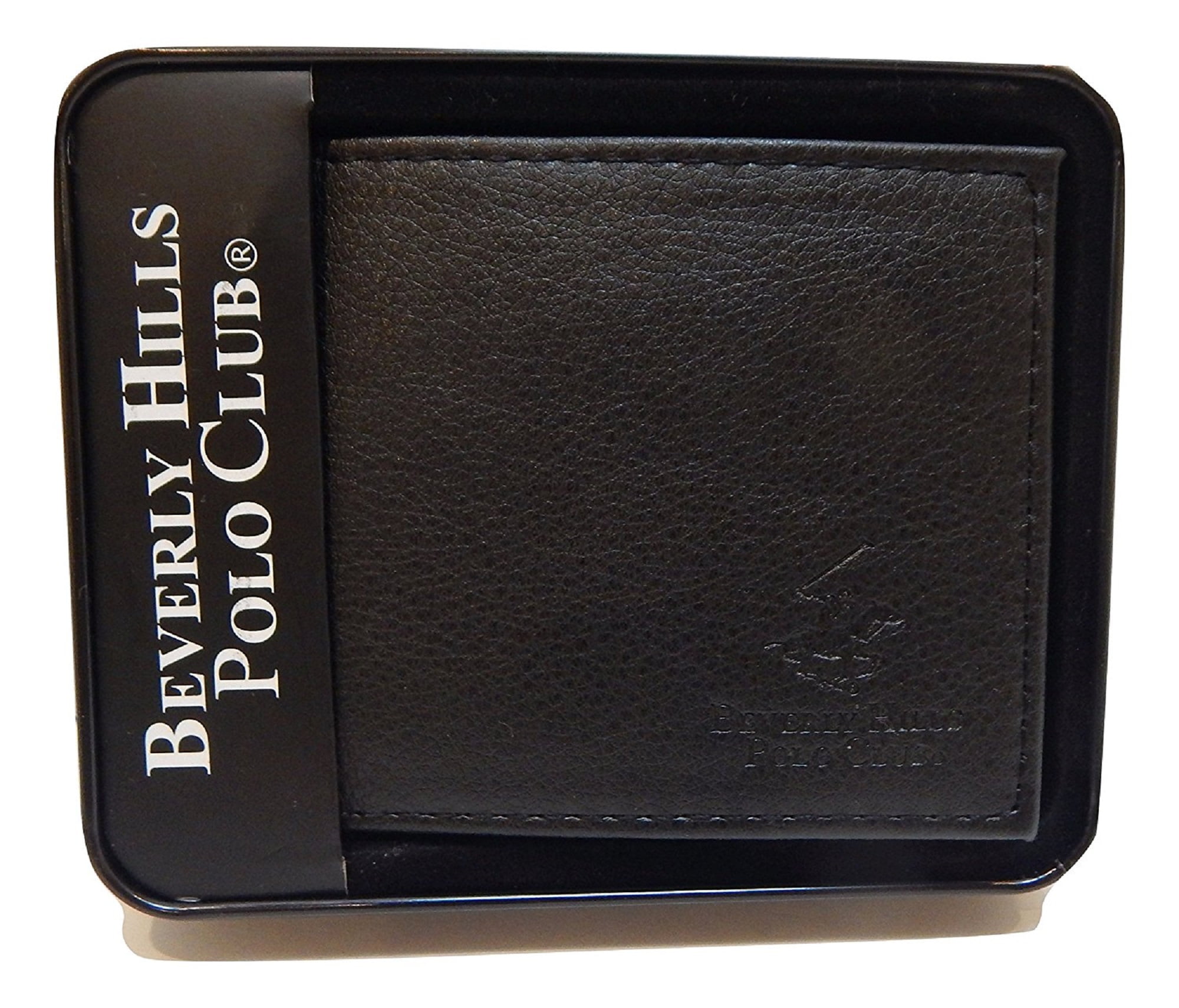 Beverly Hills Polo Club Beverly Hills Polo Club Men's Embossed Genuine Leather Black Wallets Beverly Hills Polo Club Beverly Hills Polo Club Men's Embossed Genuine Leather Black Wallets