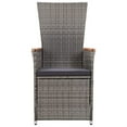 thumbnail image 2 of vidaXL Patio Dining Set with Cushions Poly Rattan Gray Garden Seat 5/7 Piece, 2 of 5