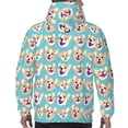 thumbnail image 5 of Hoodies for Men - Cute Corgi Head Long Sleeve Comfrt Men'S Fashion Hoodies & Sweatshirts, Sweatshirts for Men Hoodies Pullover Clothing Clothes with Pouch, 5 of 7