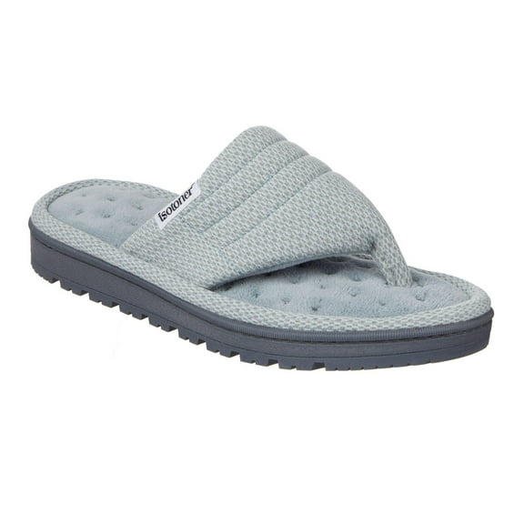 isotoner Active Women's Thong Slippers Color: Blue Fog Size: MEDIUM