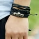 thumbnail image 3 of Pulsera de Piel Sintética ANGGREK Estilo Rock Tejida A Mano Para Hombres y mujeres, 3 of 7