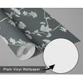 thumbnail image 6 of S4Sassy Peel and Stick Wall Covering, Ginkgo Vine Wallpaper Removable Wallwrap - Gray Instant Wall Mural for Bedroom, Bathroom, Laundry Room, Closet Interior (25"x240" inch), 6 of 9