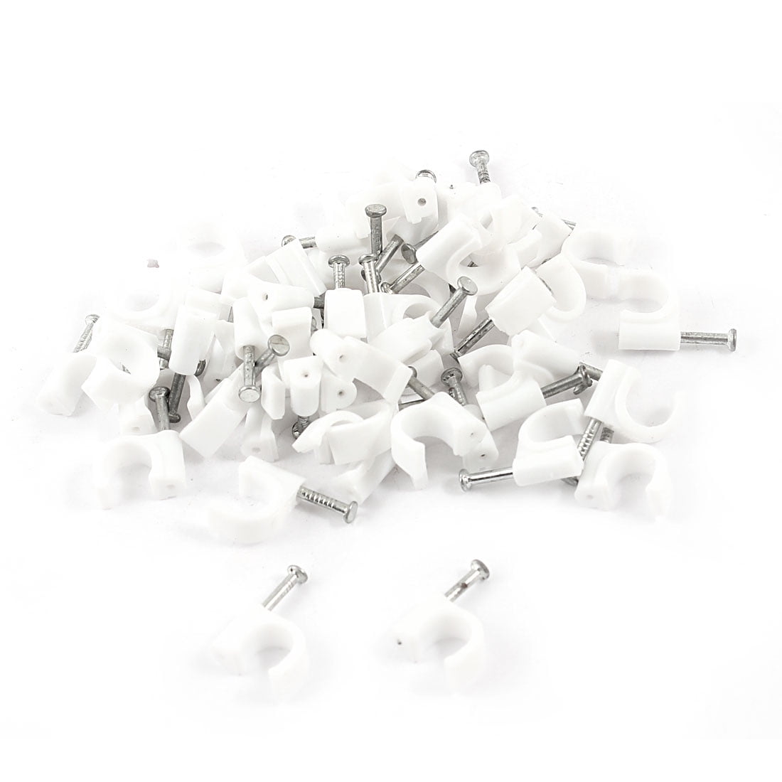 50 Pcs Plastic Circle Nail Clips for 5/16