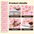 thumbnail image 5 of Pink Peel and Stick Wallpaper Pink Sweet Treats Cupcakes Macarons Croissants Spring Wall Mural 23.6in x 9.8ft Self Adhesive Removable Wall Paper Renter Friendly Wallpaper for Girls Bedroom Nursery, 5 of 8