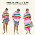 thumbnail image 2 of Catalonia Microfiber Surf Poncho,Water Absorbent Changing Towel Robe,Rainbow, 2 of 7