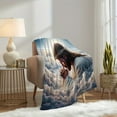 thumbnail image 2 of Soft & Warm All Season Flannel Throw Blanket Jesus Inspired Versatile for Couch Office Bed Camping Wearable Blanket, 2 of 6